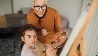 obraz kobiety i wnuczki