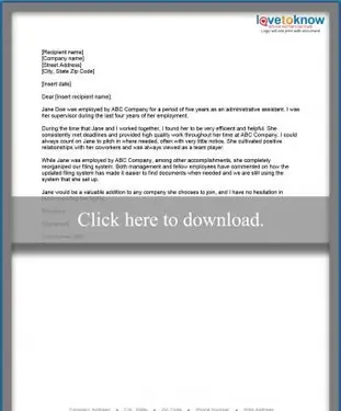 Przykład rekomendacji pracownika administratora