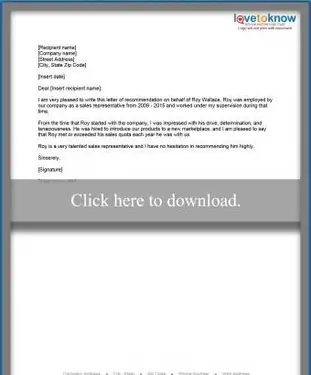 Rekomendacja przedstawiciela handlowego