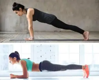donne in posa Plank