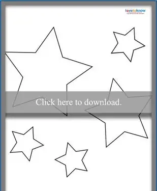 모듬 5 점 별 스텐실