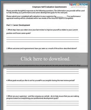 Questionario di autovalutazione dei dipendenti