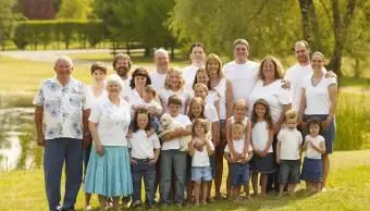 야외 서 대가족