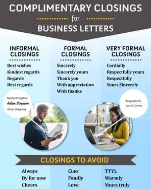 So beenden Sie Geschäftsbriefe mit entsprechenden Abschlüssen