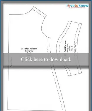 Patrón de ropa de muñeca de 21 pulgadas