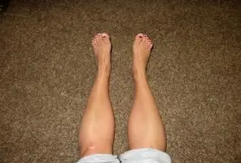 Beine vor dem Bräunen