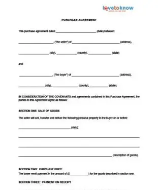 Plantillas de acuerdos de compra