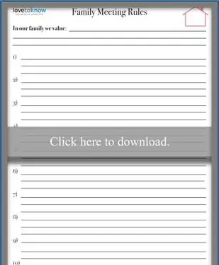 인쇄 가능한 가족 회의 규칙