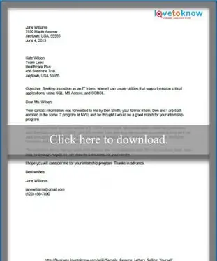 Comment se vendre modèle de lettre 1