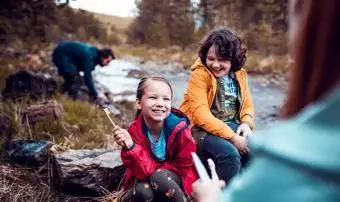 avventura all'aria aperta in famiglia