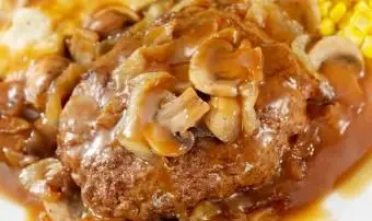 グレイビーソースのハンバーグ