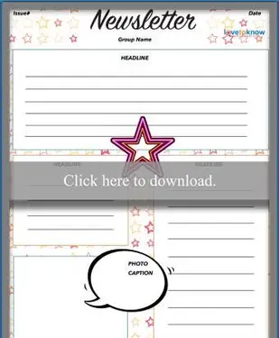 Modèle de Newsletter d'étoile élémentaire