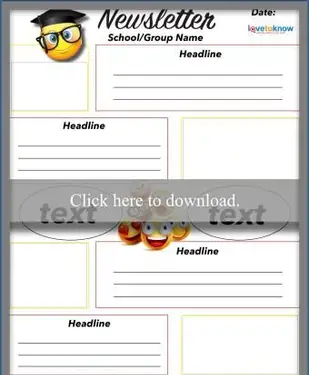 Modèle de Newsletter d'Emoji d'école secondaire