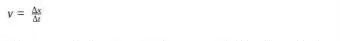 formule pour la vitesse