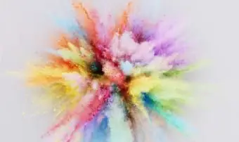 Explosion de poudre colorée