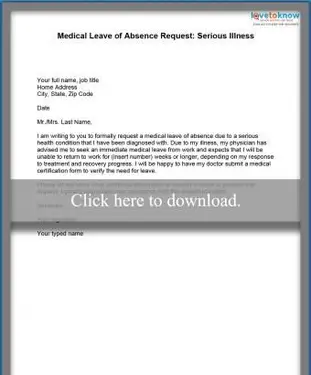 wniosek o urlop z powodu choroby