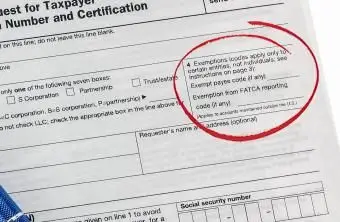 Daňový formulár W-9 - výnimky