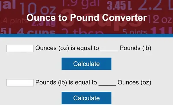 Prevod uncí na libry