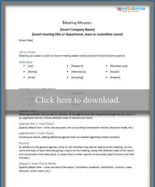 Verbale delle riunioni di lavoro