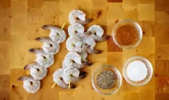 Brochettes de crevettes
