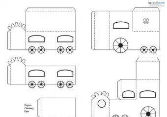 Découpe de train en papier #1