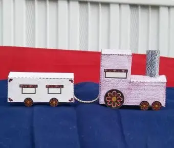 Artisanat de découpe de train en papier