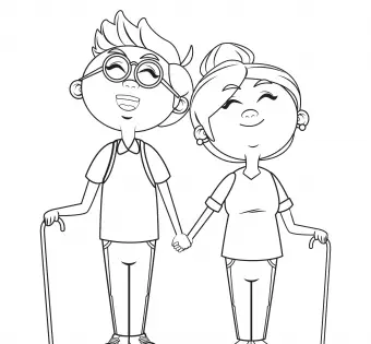 재미있는 조부모 클립 아트 이미지 무료 사용