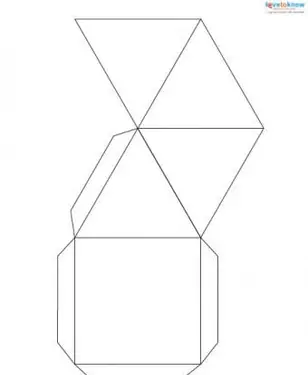 pyramide en papier à base carrée