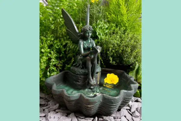 Fairy Clam Shell Solar Water Feature - Verdantvows