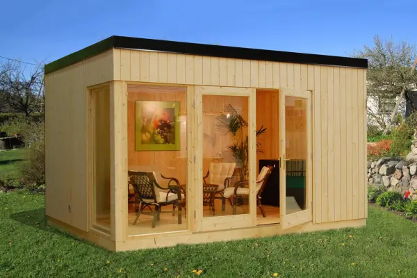 Palmako Solveig Contemporary Wooden Summerhouse - Verdantvows