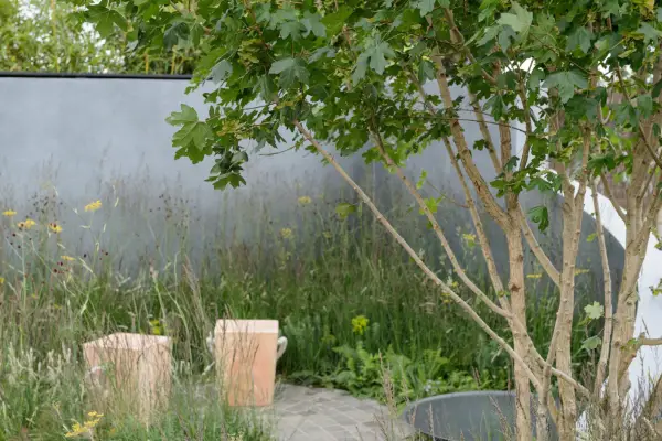 Oak garden seating wooden blocks