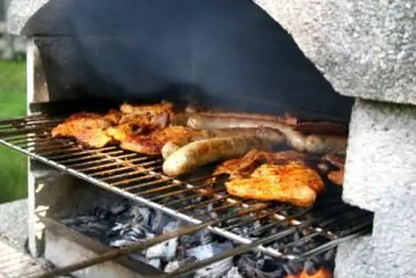 使用中のグリル