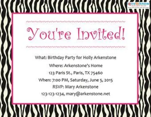 청소년 파티 초대장