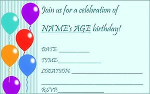 생일 파티 초대장