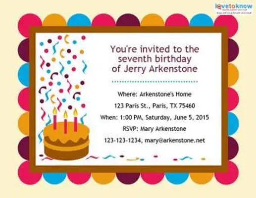 소년 또는 소녀 파티 초대