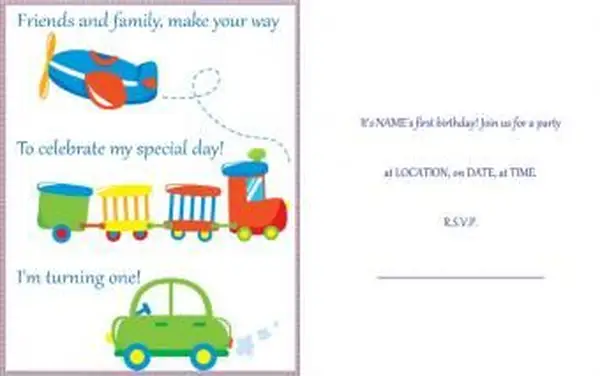 아기 첫 번째 생일 파티 초대장