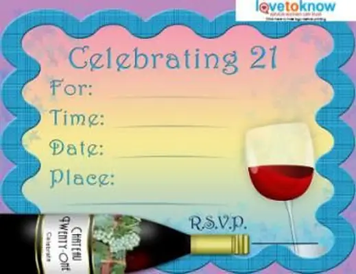 21 회 와인 병 초대