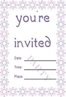 보라색 테두리 초대