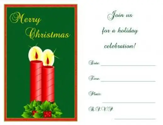 크리스마스 촛불 초대