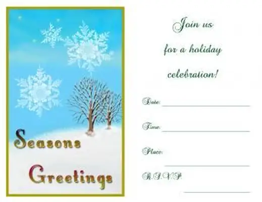 눈 덮인 크리스마스 파티 초대장