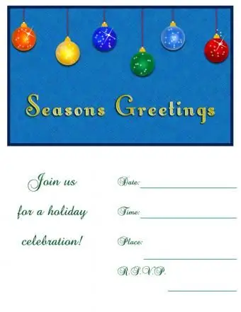 크리스마스 장식 초대