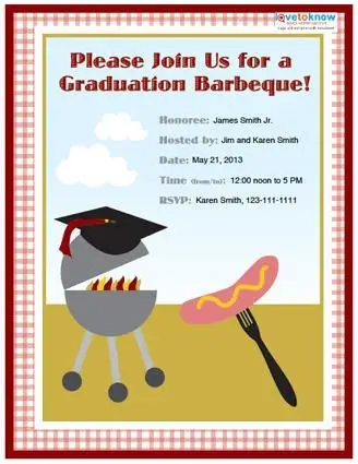 대학 대학원 바베큐 파티 초대장
