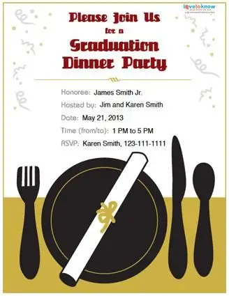 대학 졸업식 파티 초대