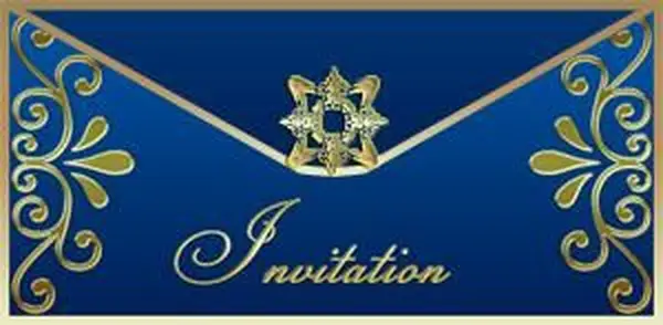 우아한 블루 초대