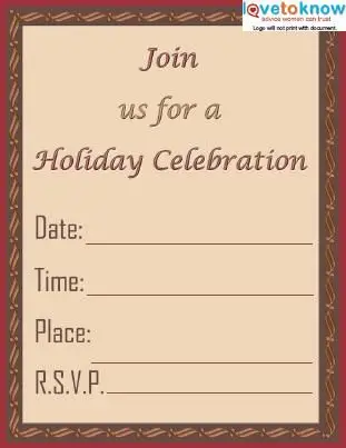 휴일 축하 초대