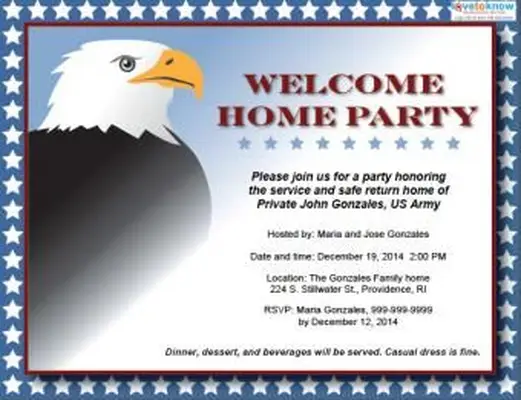 독수리 애국 파티 초대장