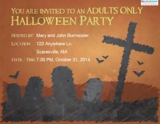 성인 할로윈 초대장
