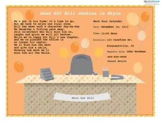 재미있는 은퇴 파티 초대