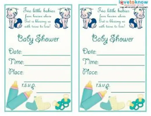 쌍둥이 샤워 초대