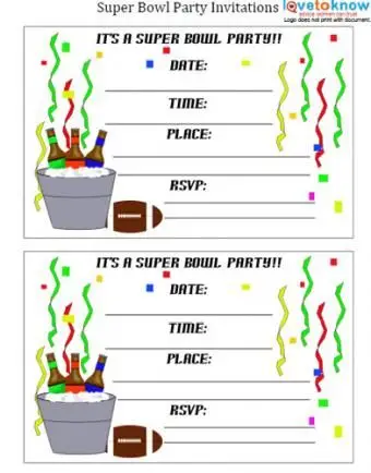 슈퍼 볼 음료 초대